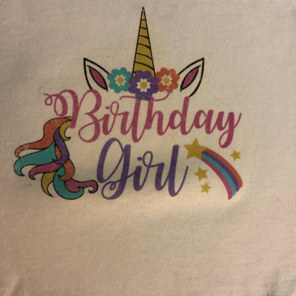 Birthday Girl Unicorn 🦄 t-shirt - Picture 1 of 3